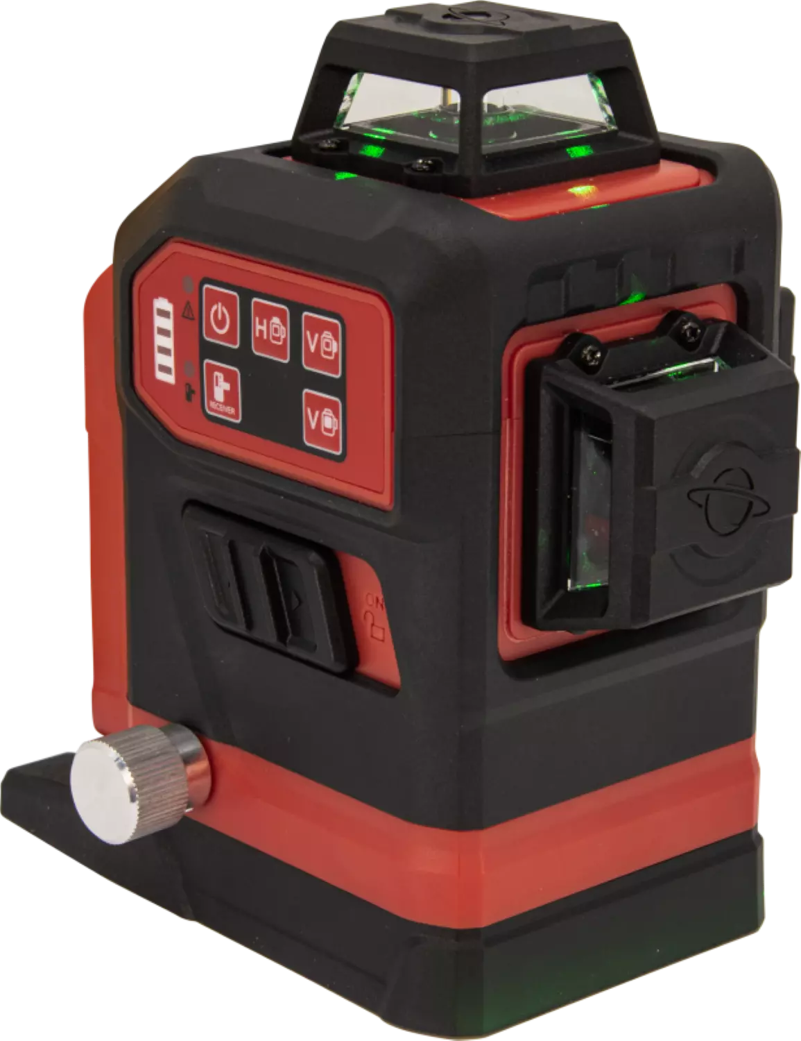 FUTECH Multicross 3D 18VMAX kruislijnlaser set incl. statief en 18V batterij adapter - groen - 70m - 3 lijnen
