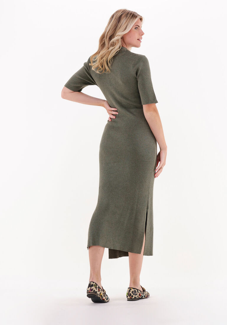 MINUS groene minus midi jurk fay knit dress