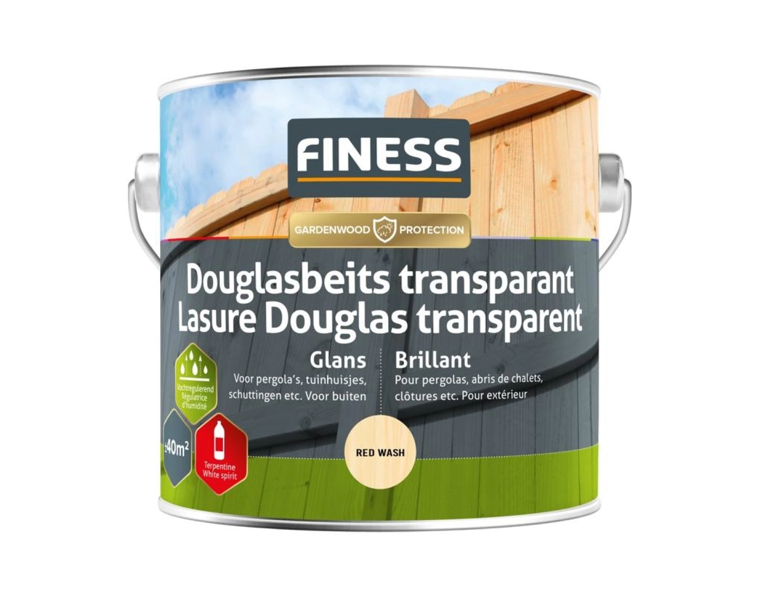 Finess Douglas beits 2538 - Red Wash - 2,5L