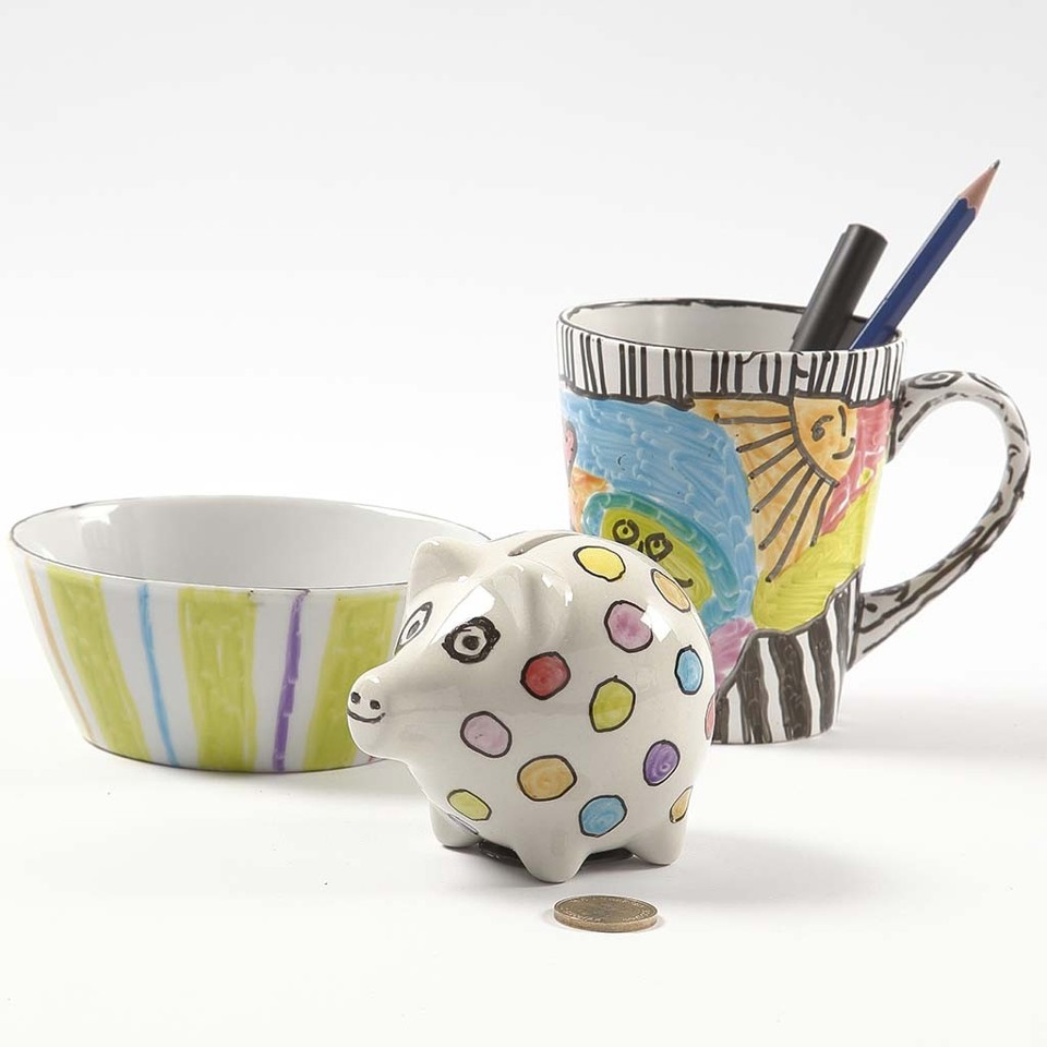 Glas- og porcelænstusch - Halvdækkende - 12 stk.