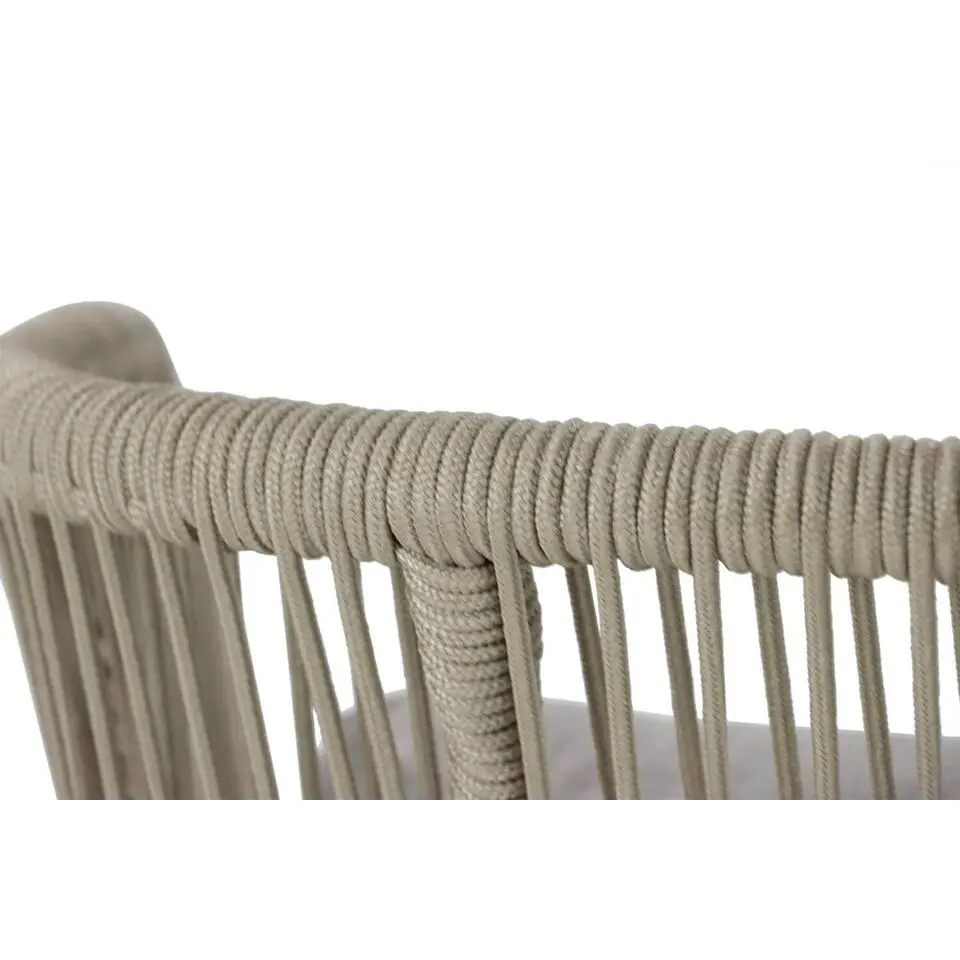 Bistroset 2 personen Teakhout/rope Naturel teak Coco Napoli