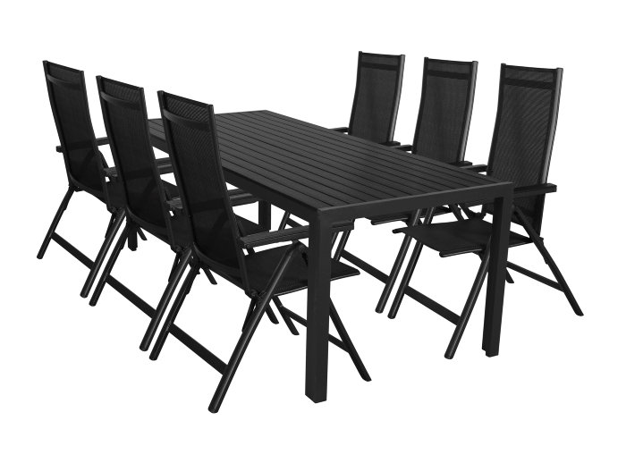 Havebord Havanna 205 x 90 cm i aluminium og nonwood - Sunlife