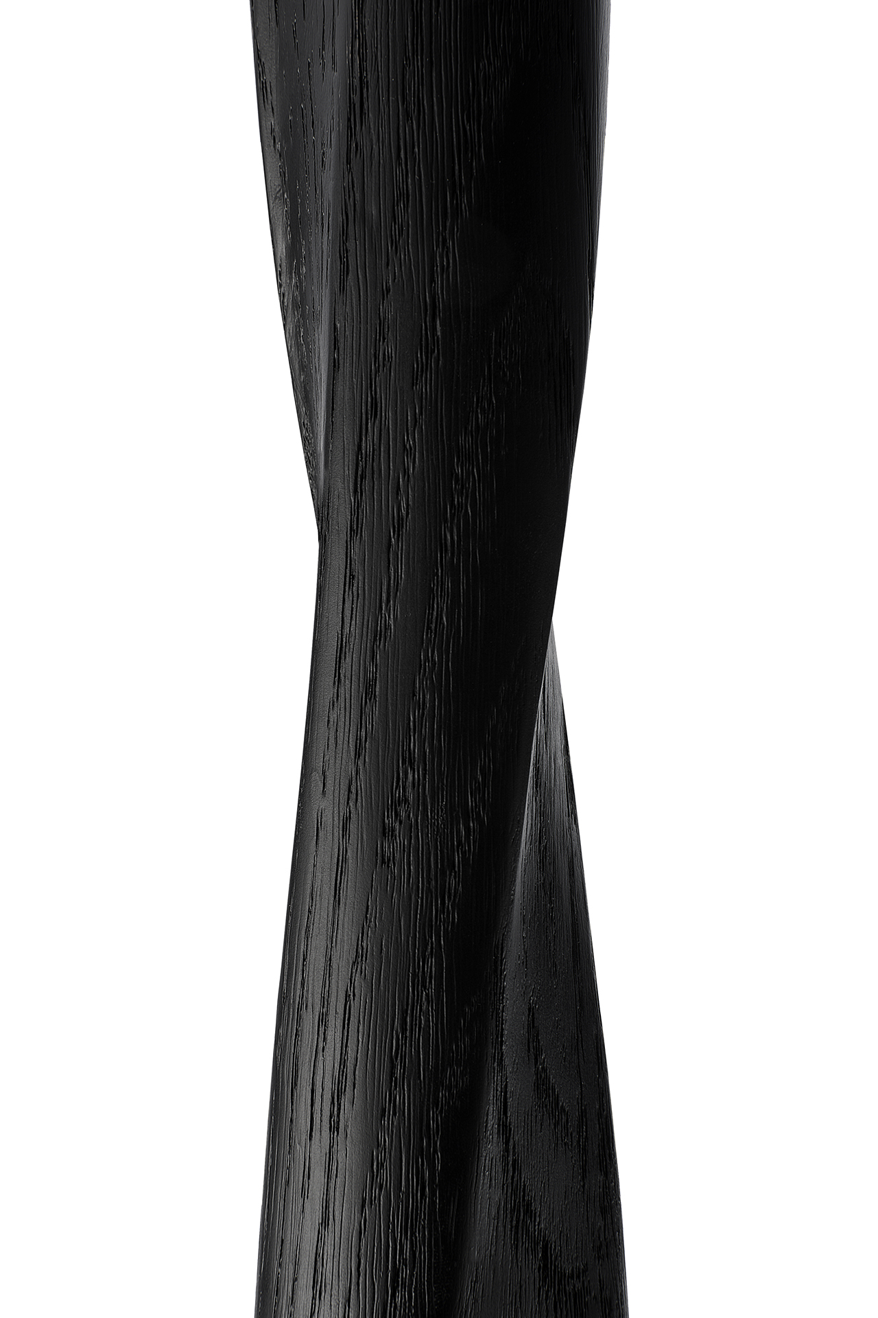 Ethnicraft - Torsion eettafel rond - eiken zwart - blad 90 cm - hoogte: laag 69cm