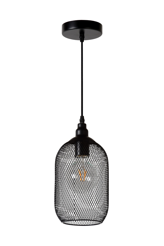 Lucide Mesh hanglamp 15cm 1x E27 zwart