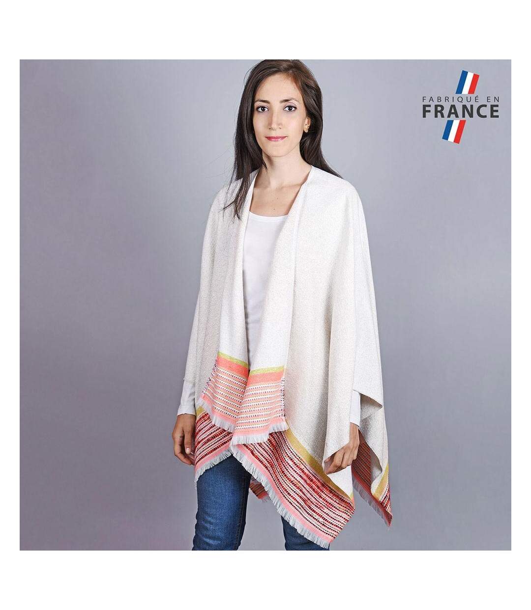 Poncho Fééries Crème - Fabriqué en France