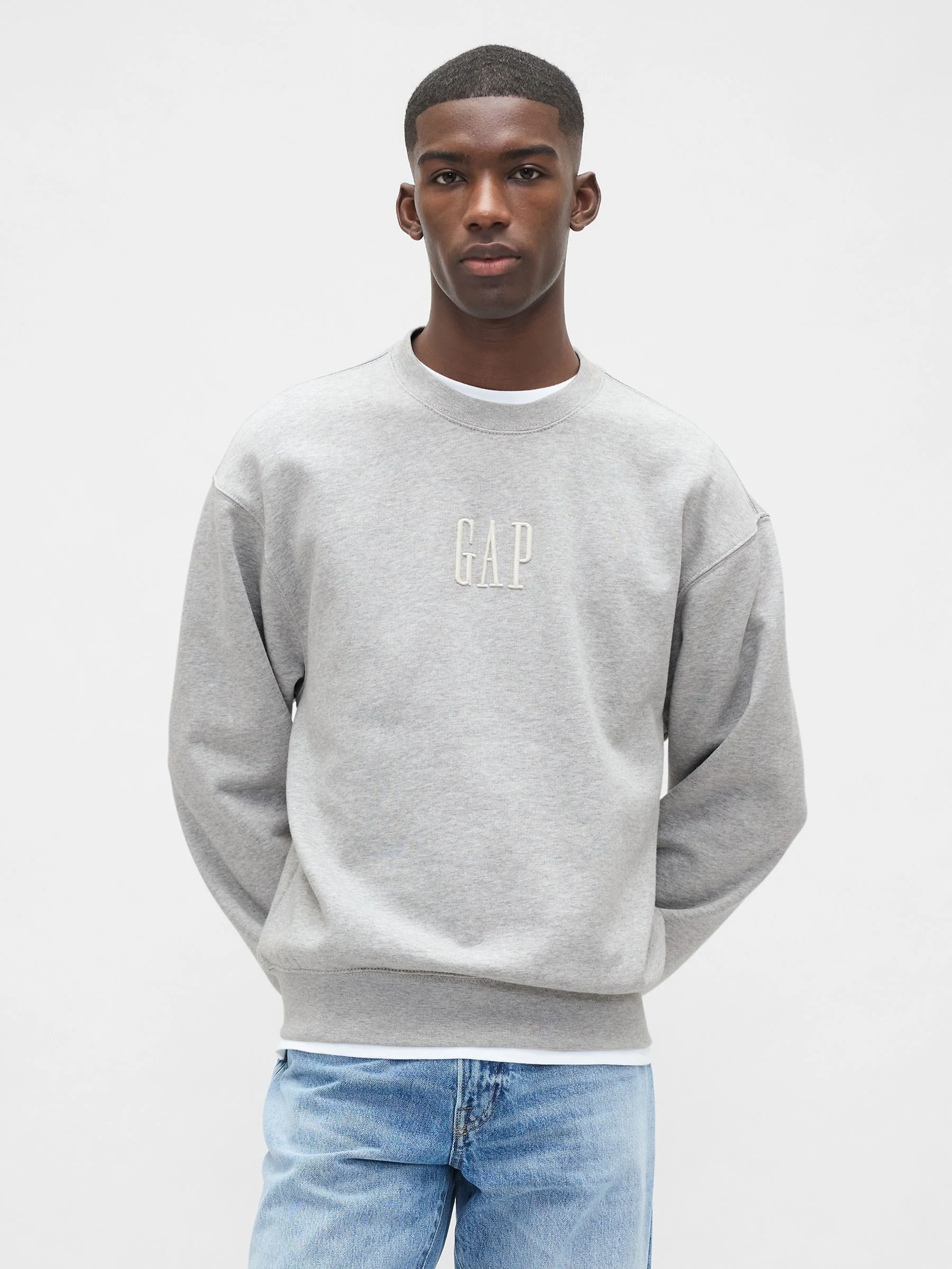 Lichtgrijs - Gap Oversized Heavyweight Logo Sweatshirt