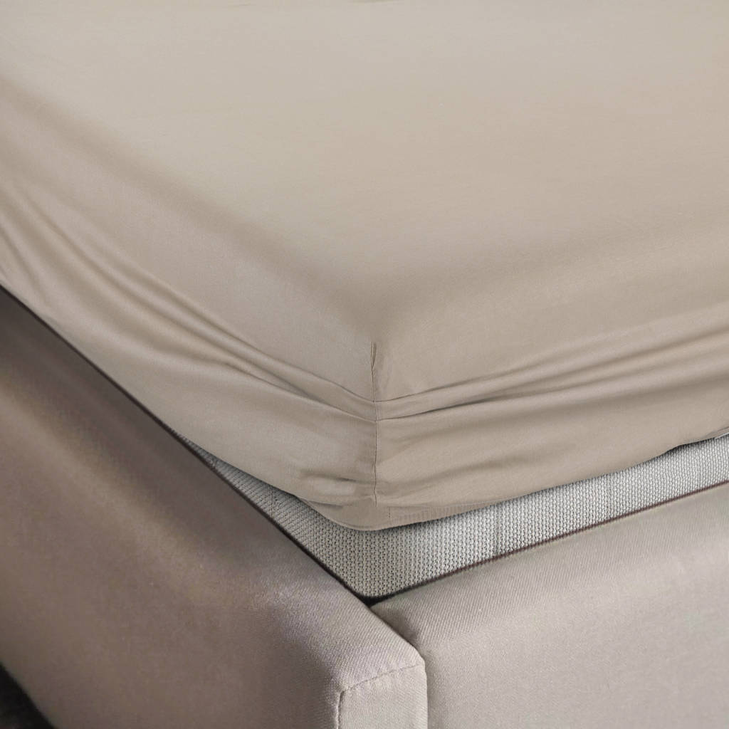 katoenen kinderhoeslaken beige - (150x70 cm)