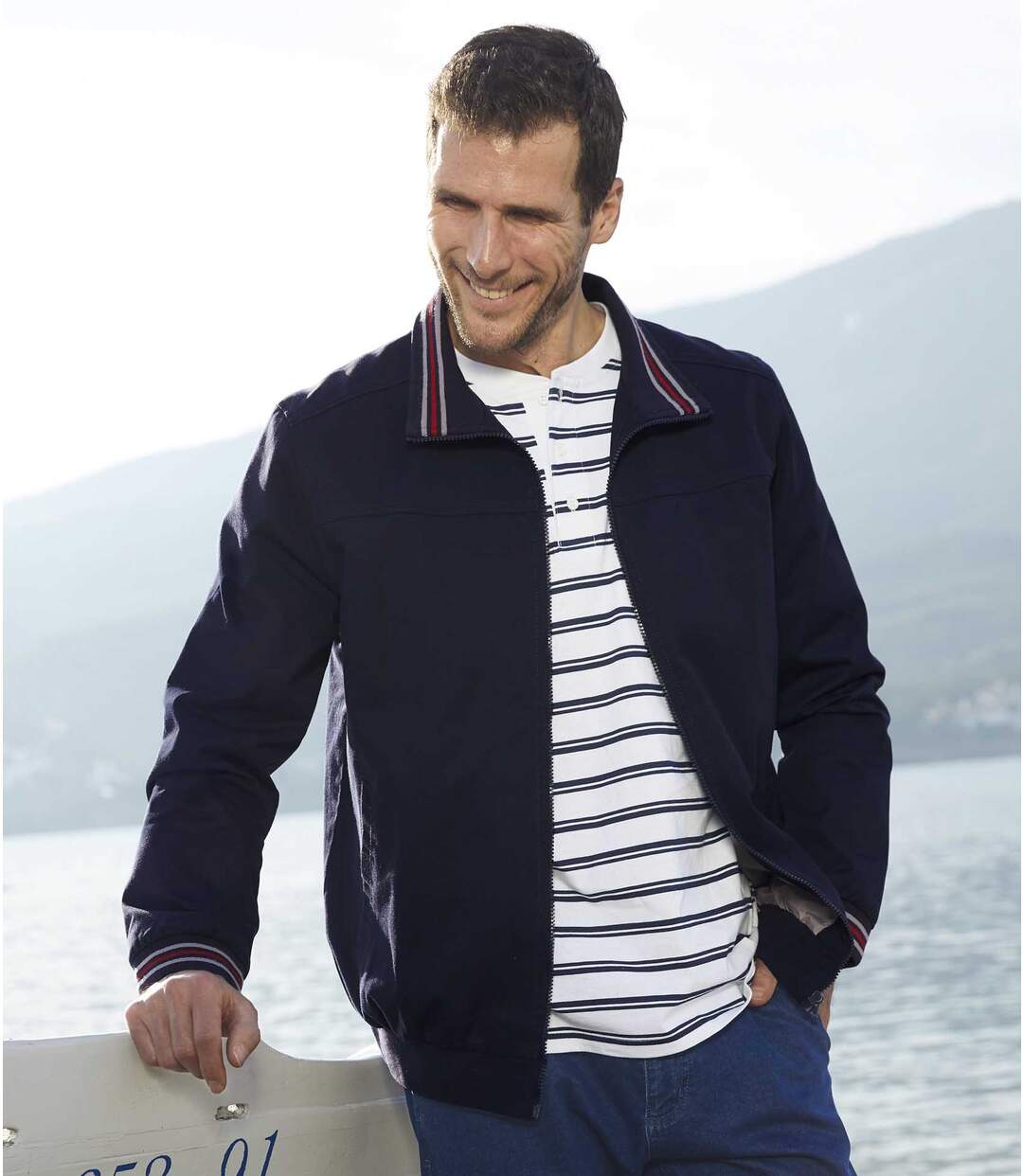 Blouson en Twill Marine
