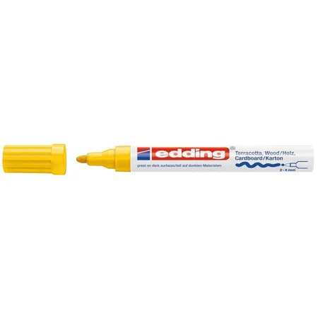 edding Deco Marker gelb, Rundspitze, 2-4mm