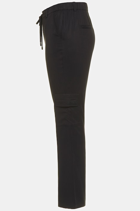7/8-Hose Mandy, weites Bein, Cargotaschen, Bindeband