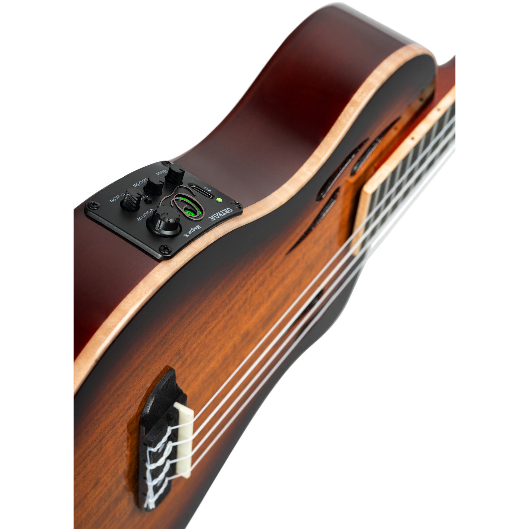 Ortega TourPlayer Series RTPX-U-ACA elektrische tenor ukelele met gigbag