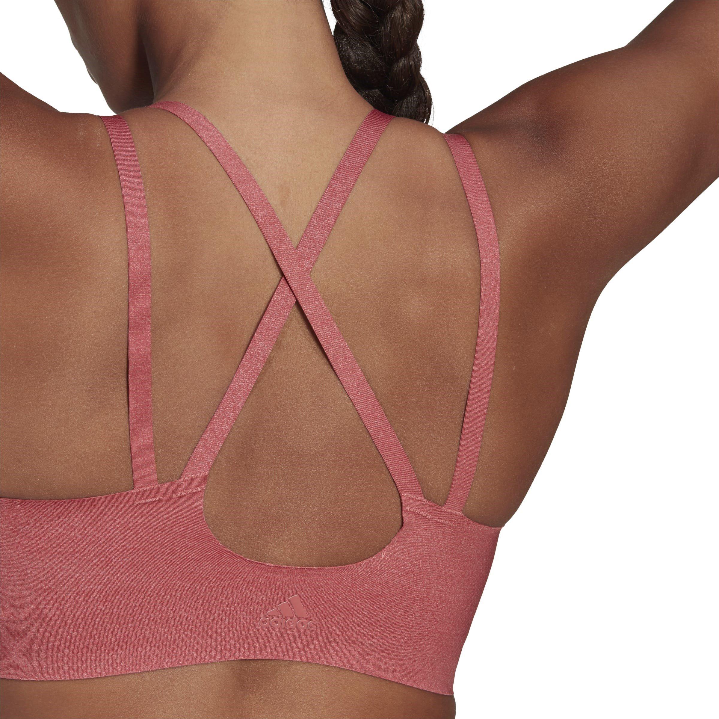 adidas Yoga Luxe Studio Light Support Fire Bra Womens