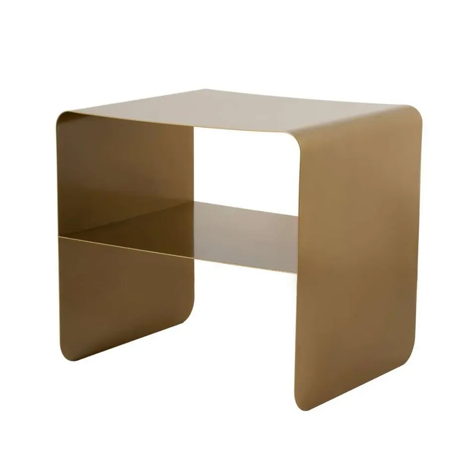 CALICOSY - Bijzettafel SLOAN - Gouden - 56x45x52 cm
