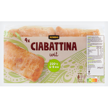 Jumbo - Ciabattina Wit - 4 Stuks