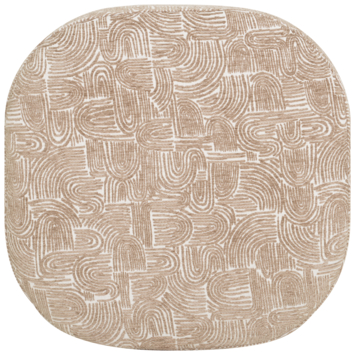 KARWEI poef Noé beige stof