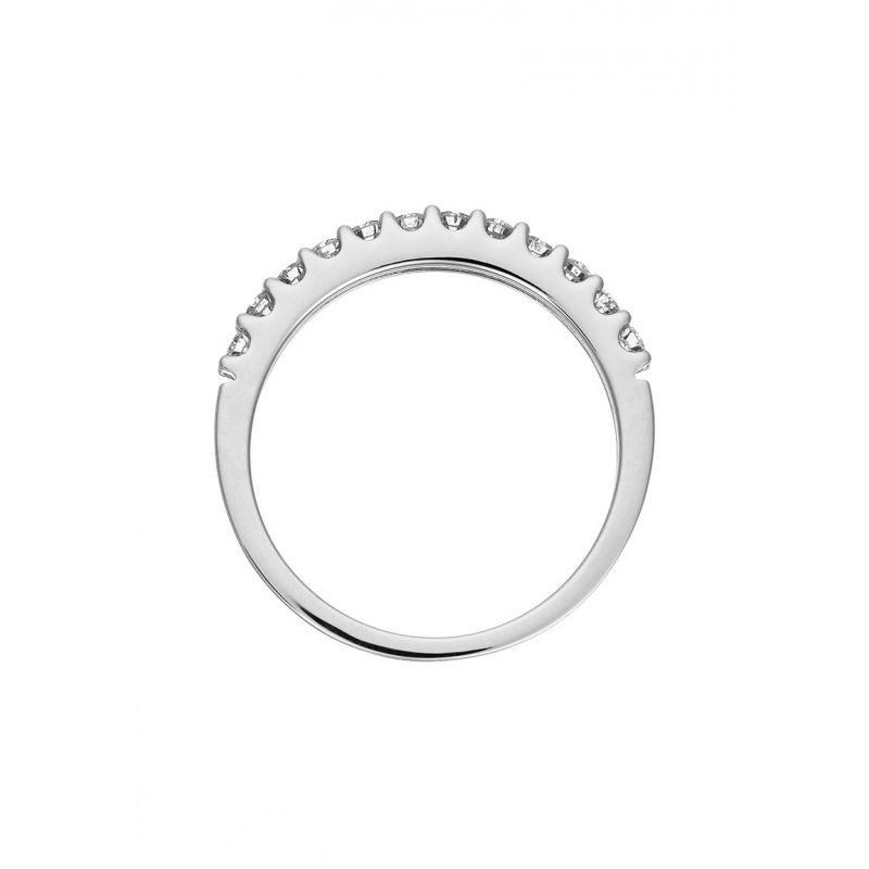 Bague Alliance Or blanc et Diamants