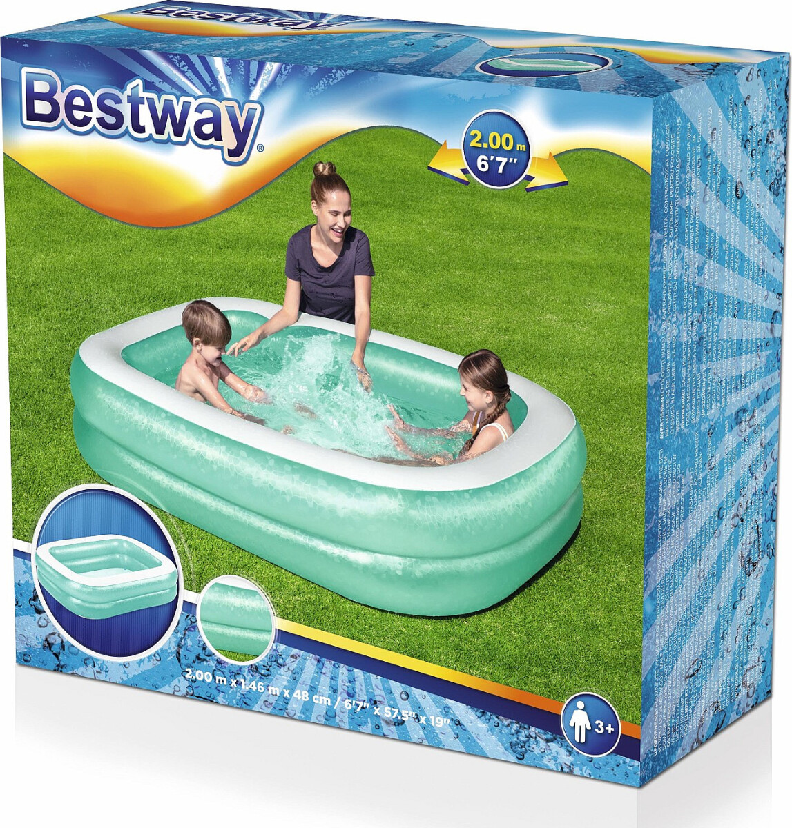 Bestway - Oppusteligt Badebassin - 450 L - Turkisblå