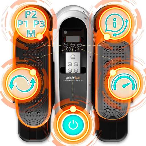 Mini elíptico elétrico Gridinlux com 5 velocidades e 4 modos, controle remoto.