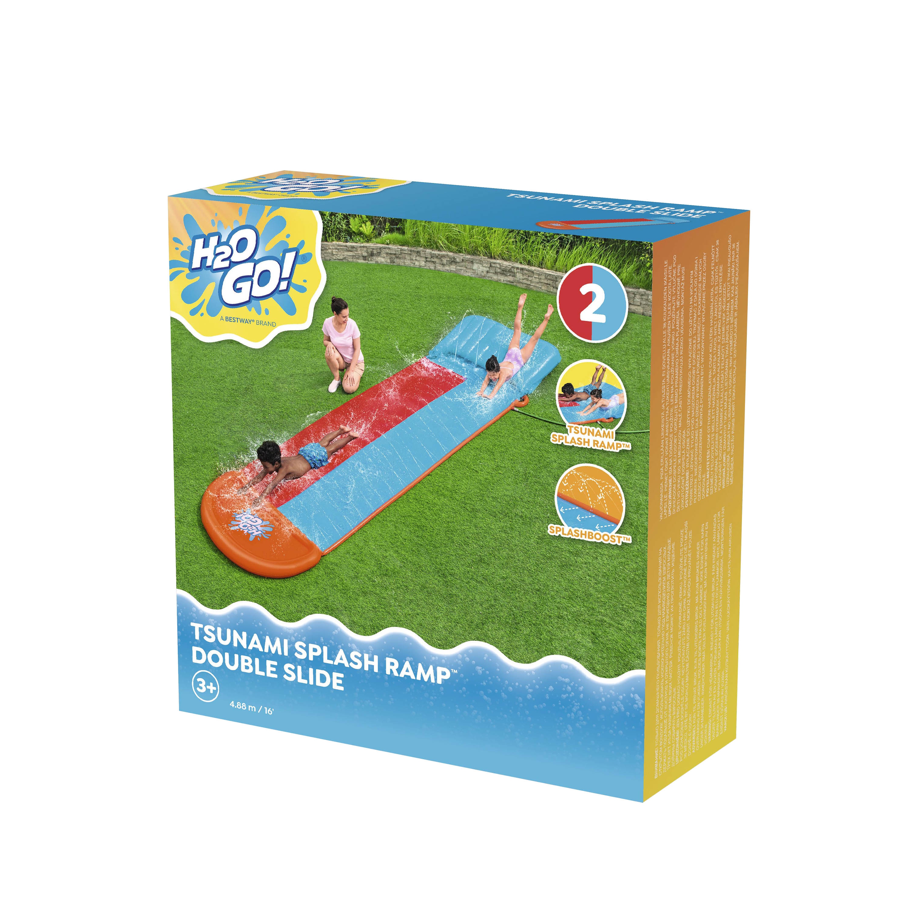 Wasserrutsche Tsunami Splash Ramp Double Slide H2OGO!