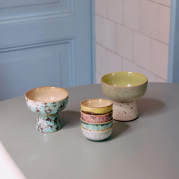 HKliving - 70's Tapas-Schale, Ø 11 cm, crystal (4er-Set)