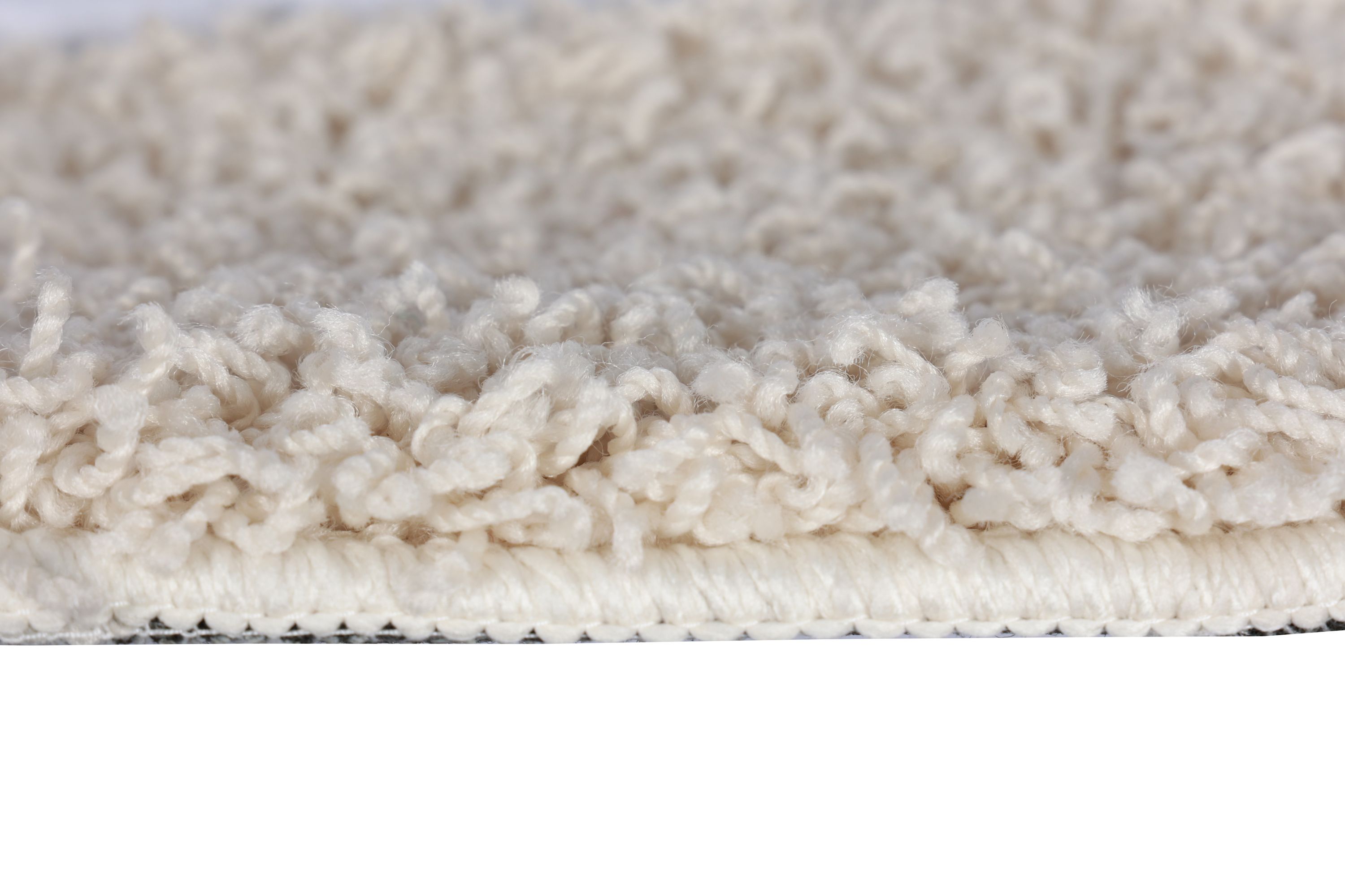 Hochflor Teppich 120 x 170 cm creme