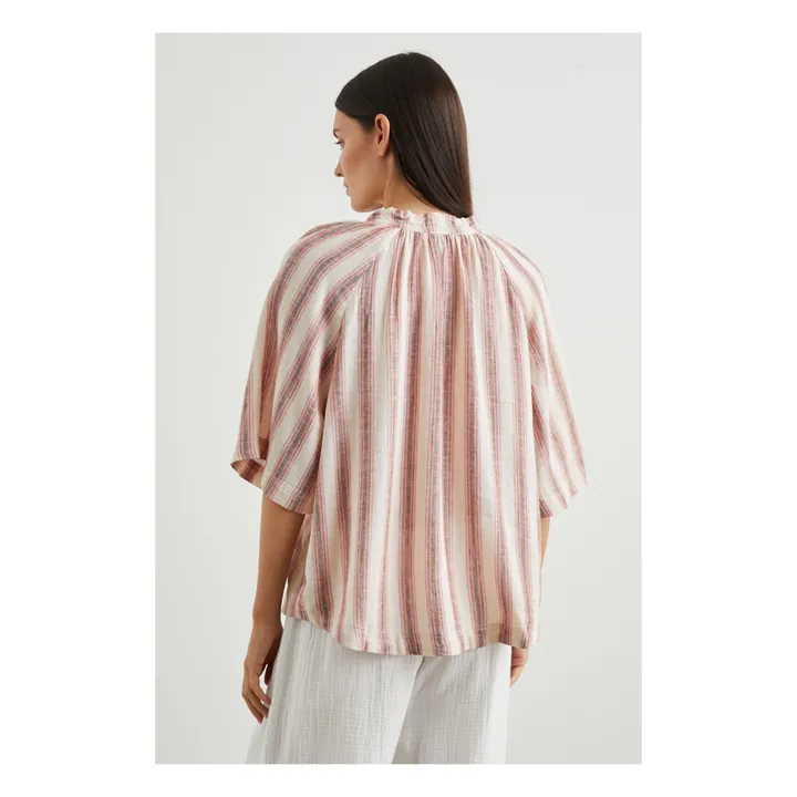 Rails Blouse Eveline Rayures Lin | Ecru