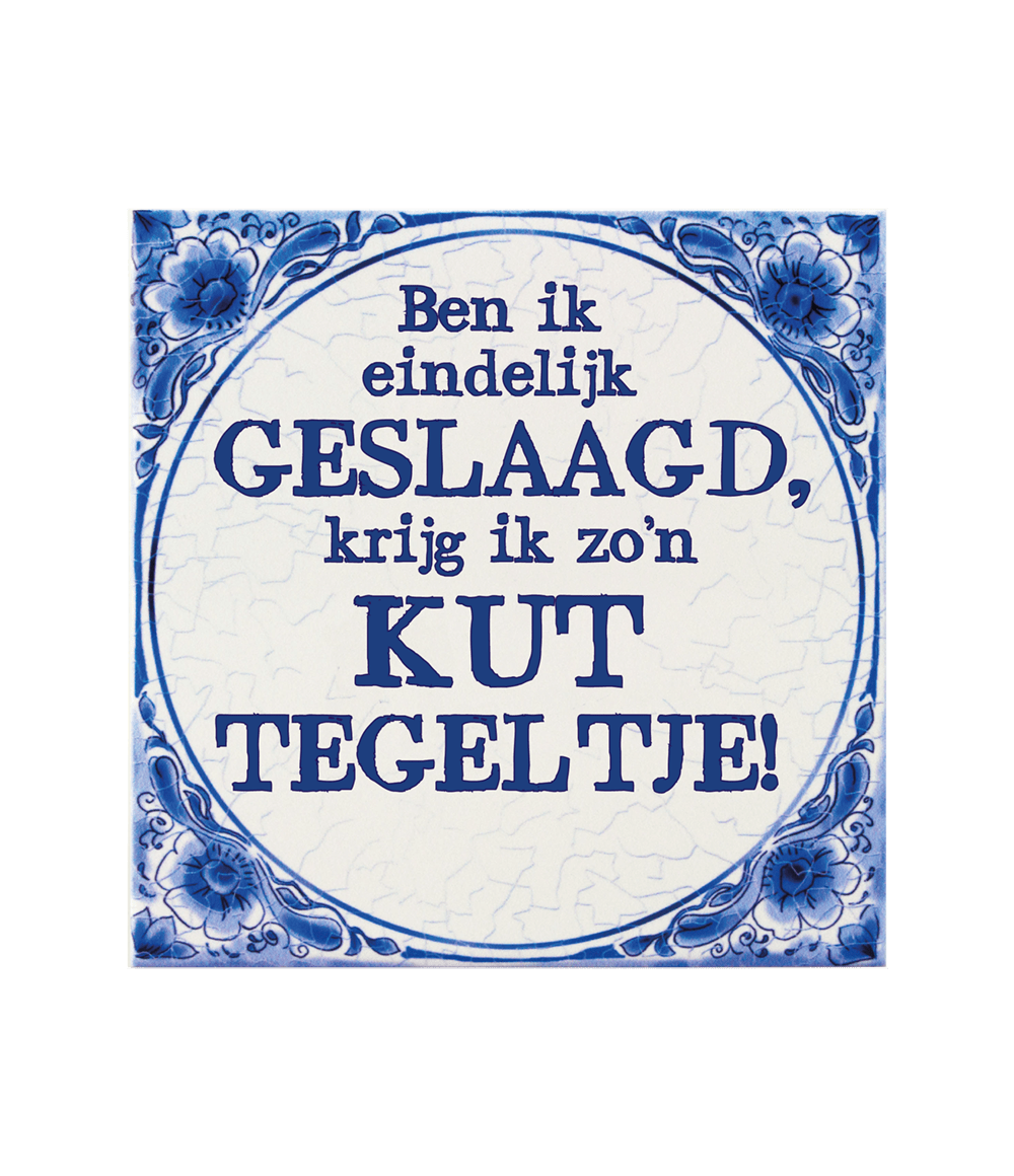 Delfts Blauw Tegel Geslaagd Kut 14,5cm