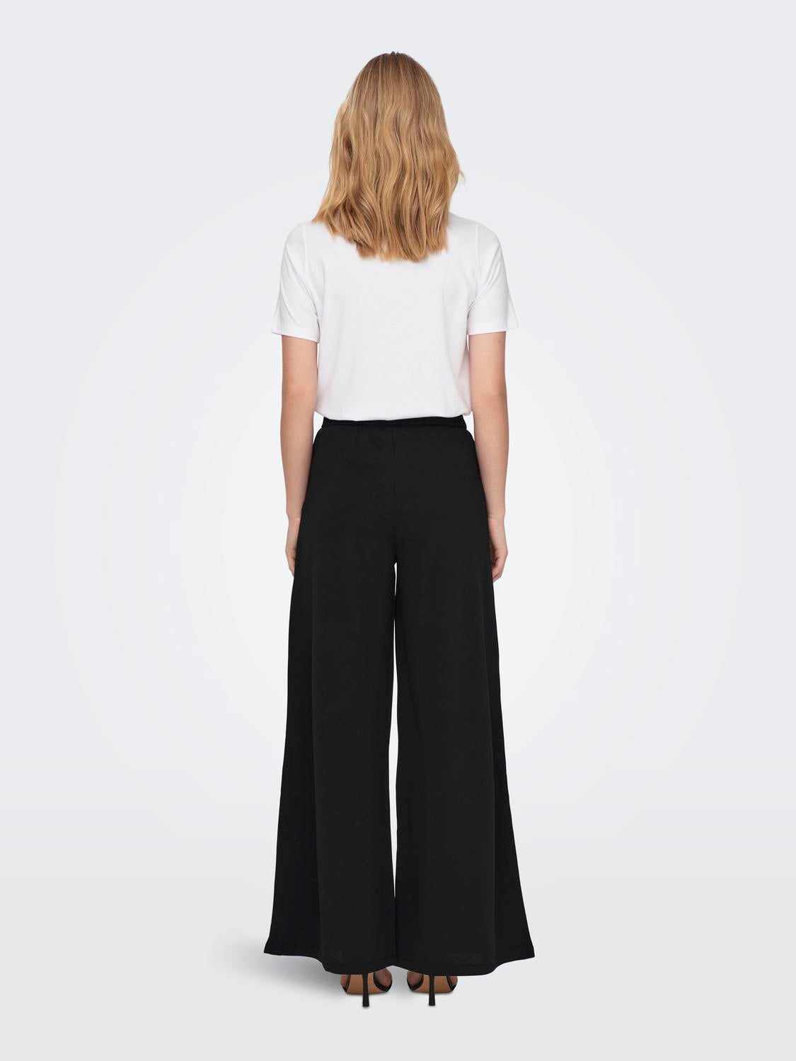 JDYTANJA Ausgestellt Hose mit weitem Beinschnitt Black
