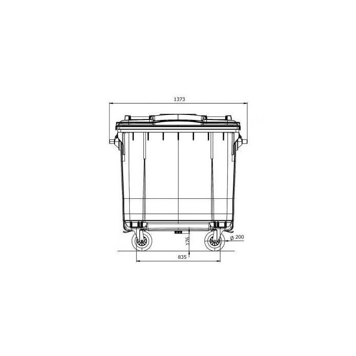 Afvalcontainer 660 liter rood (6097145027027)