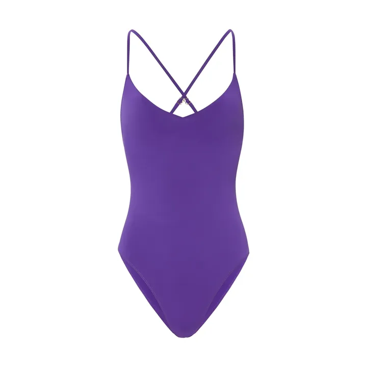 SMALLABLE BASICS Maillot De Bain 1 Pièce Bretelles Croisées | Myrtille