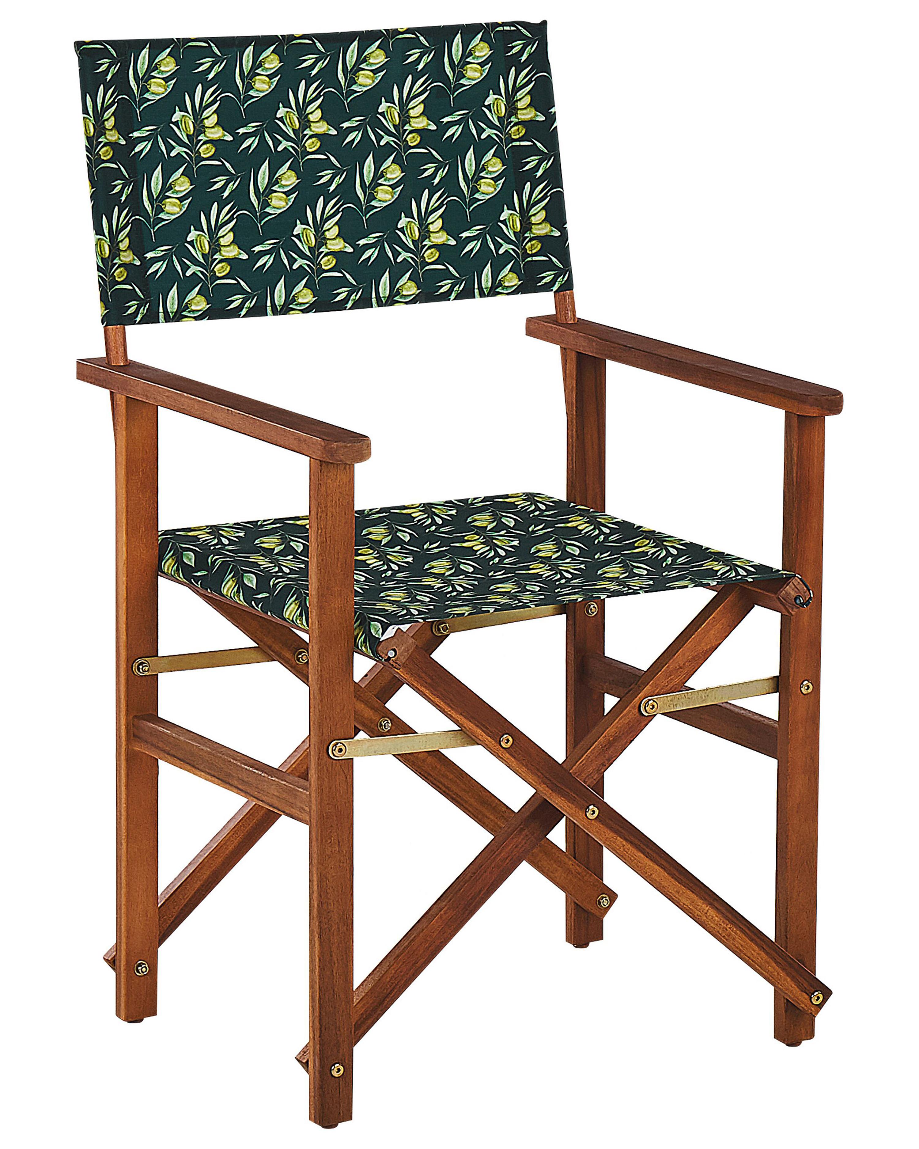 Set van 2 tuinstoelen CINE Acaciahout Donkergroen