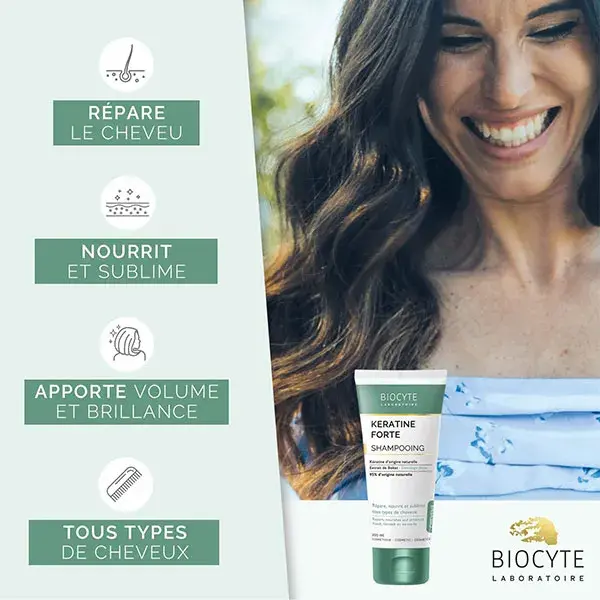 Shampoo para Cabelo Biocyte Keratin Forte com Queratina e Caixa 200ml