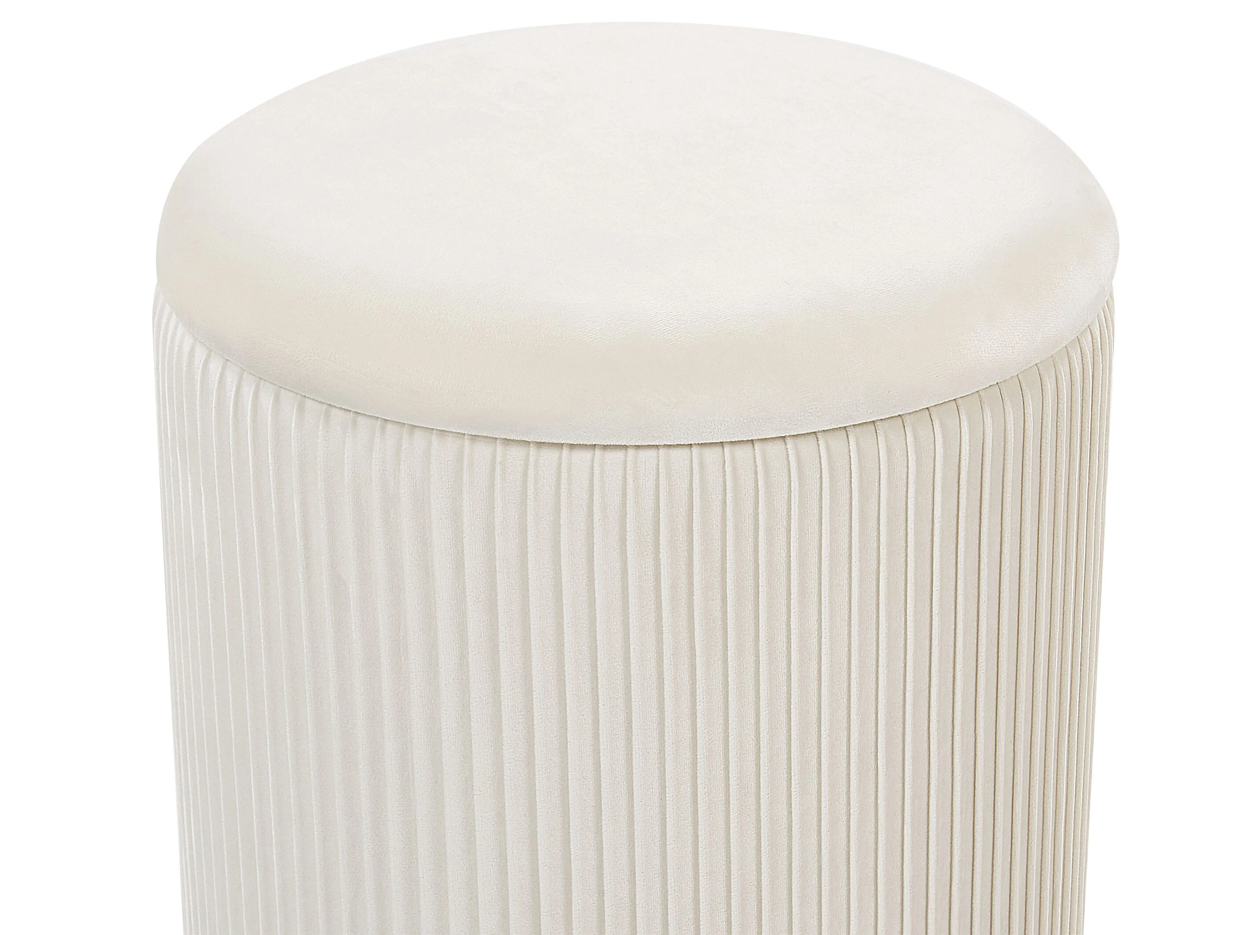 Set van 2 opbergpoefs MIRAMAR Fluweel Wit