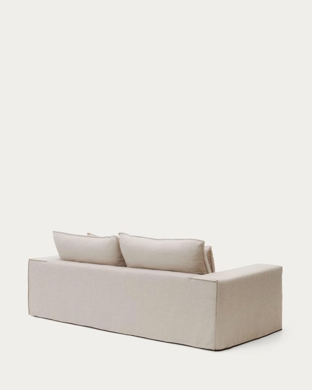 Kave Home Anarela 3-zits bank beige linnen