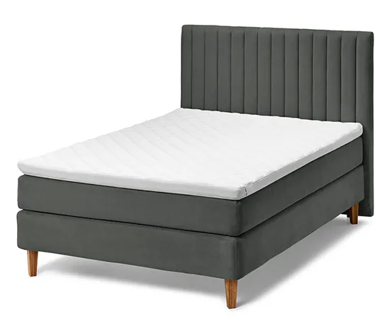 Boxspringbett, ca. 180 x 200 cm, anthrazit