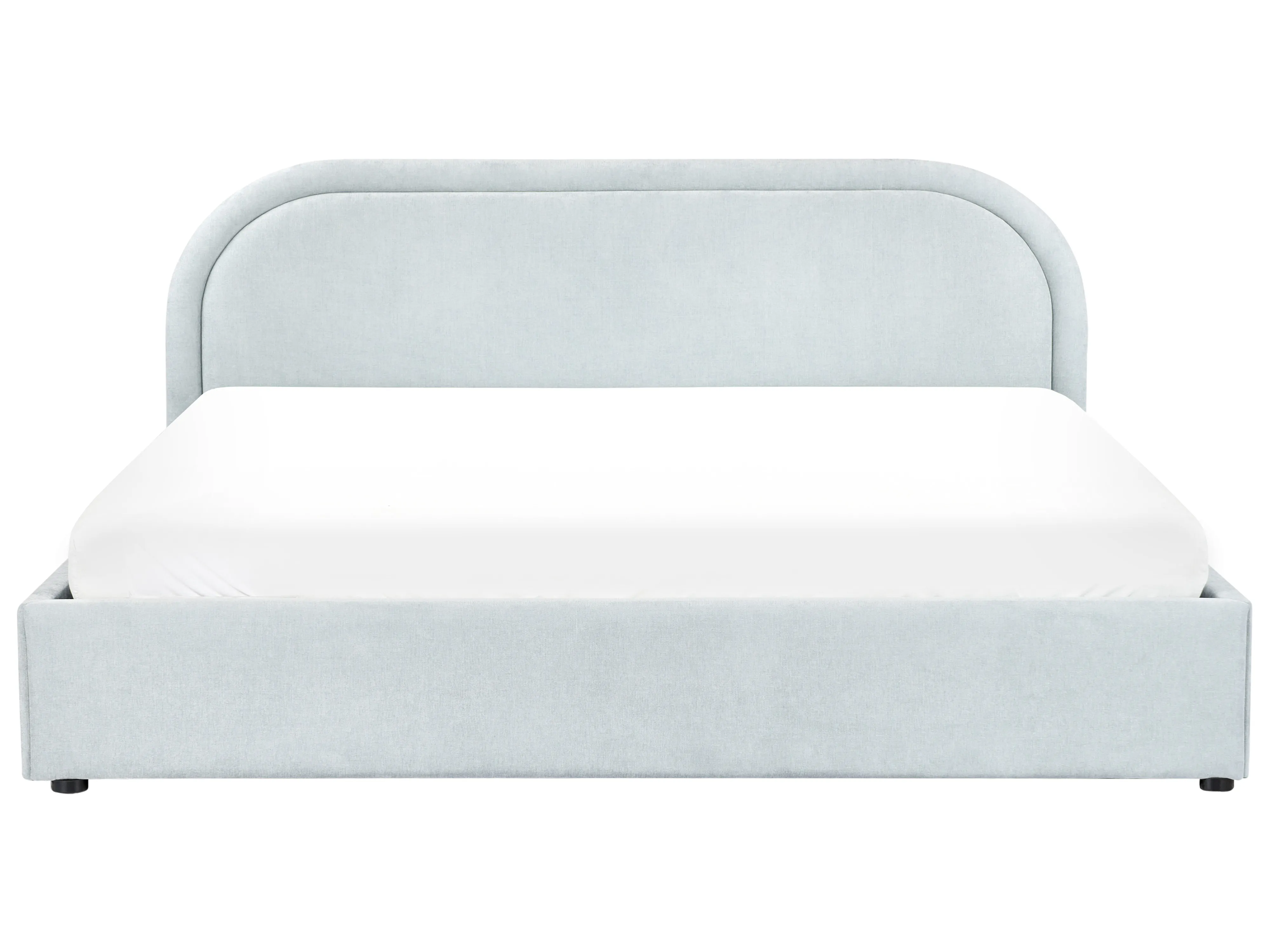 Bed met opbergruimte Chenille QUILLIEN 180 x 200 cm Lichtblauw