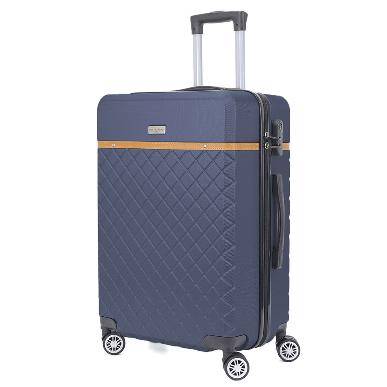 Maison Héritage Valise Cabine 4 roues doubles Odeon 55 cm bleu marine
