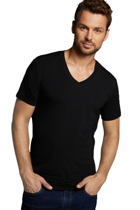 Bamboo basics zwarte heren t-shirt