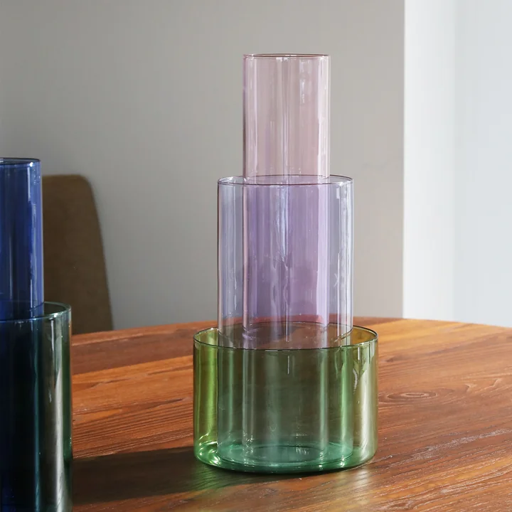&klevering - Amphi Vase large, milky (3er-Set)