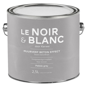 Le Noir & Blanc muurverf betoneffect pebble grey 2,5 liter