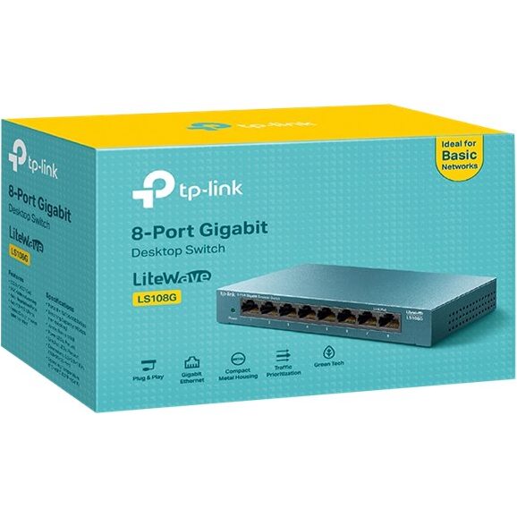 TP-Link LS108G Non-géré Gigabit Ethernet (10/100/1000) Bleu