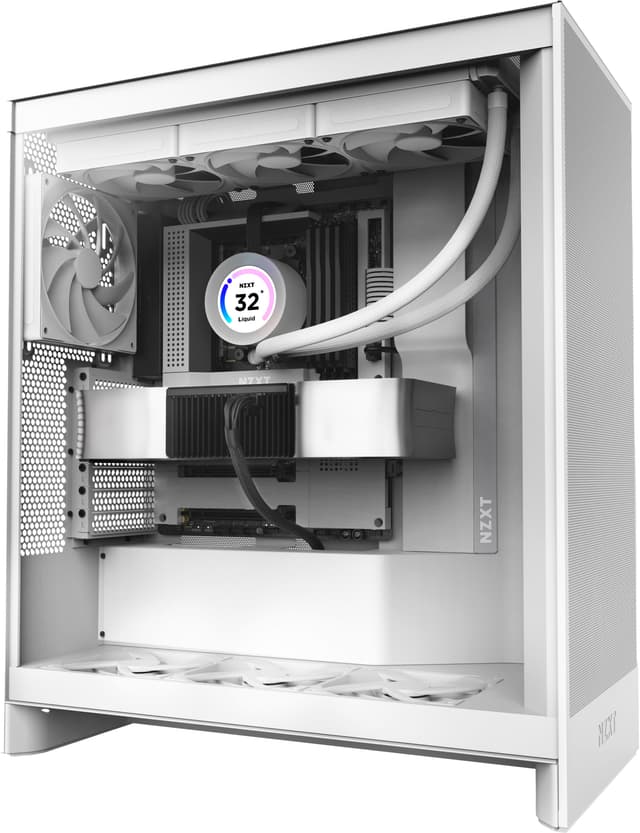 NZXT H7 Flow (2024) Mid-Tower PC kabinet (hvid)