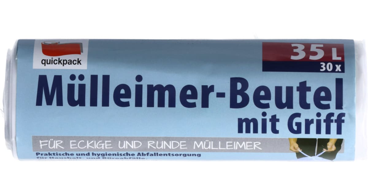 quickpack Mülleimerbeutel mit Griff 35 Liter