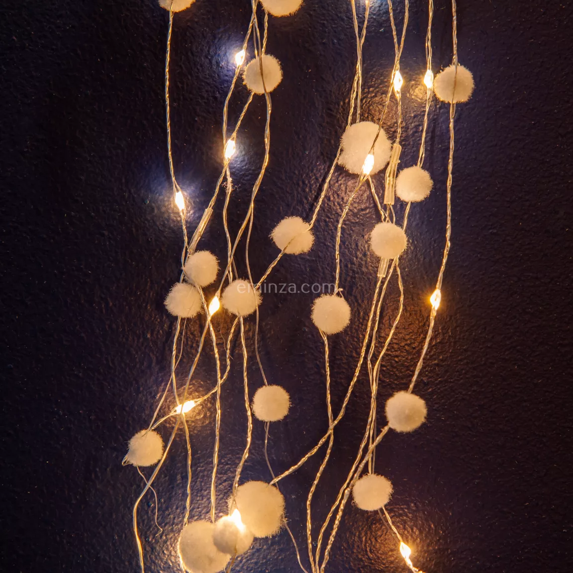 Guirlande lumineuse grappe 100 LED (1,35 m) Neige Blanc chaud