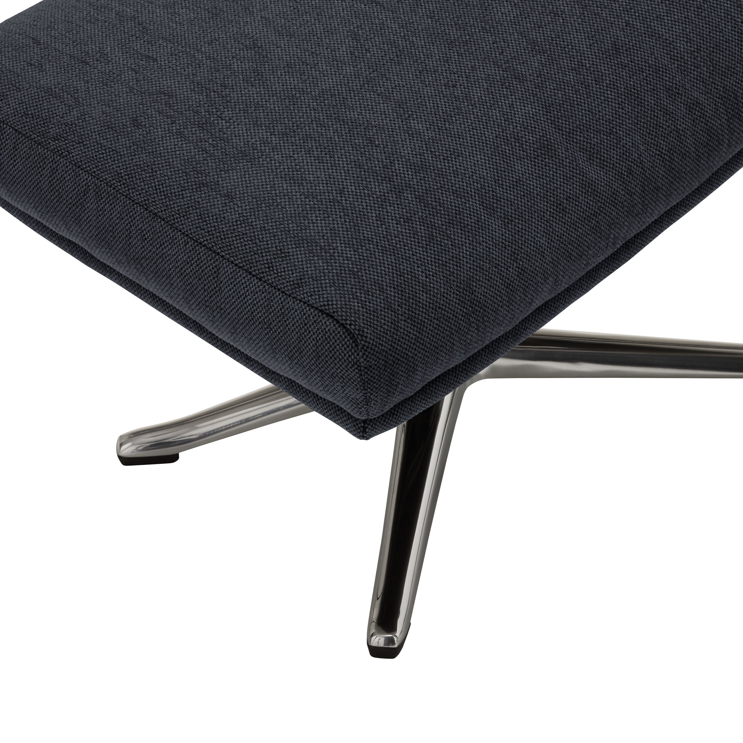 ANDRES Hocker - Dunkelgrau / B: 51.0 cm x T: 40.0 cm x H: 41.0 cm