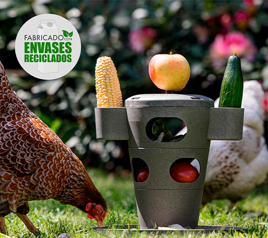 Alimentador para galinhas de pequeno e grande porte - Torre de petiscos para aves - Alimentador interativo e divertido para galinhas