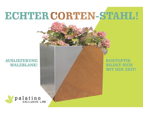 Clara plantenbak 40 x 40 Cortenstaal bruin