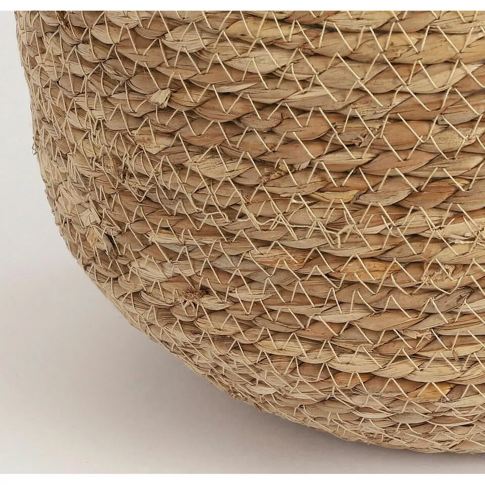 Mica Decorations Bloempot - rotan - naturel - jute - 24 x 26 cm