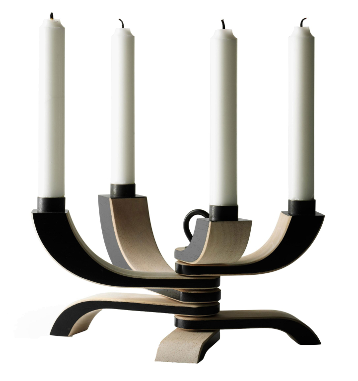 Design House Stockholm Nordic Light 4 kandelaar zwart