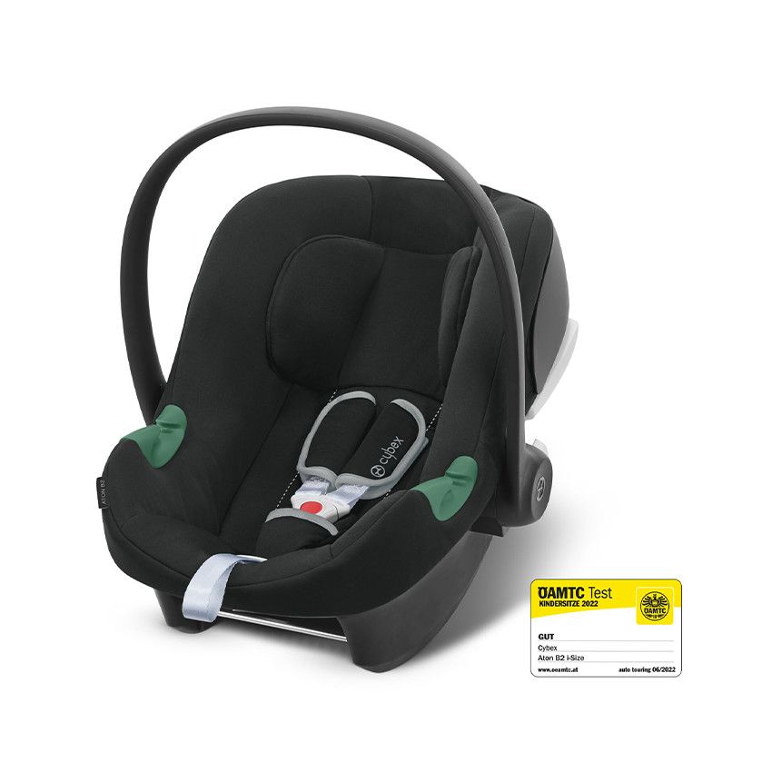 Poussette 2 en 1 Eos Lux black/moon black + siège-auto Aton B2 i-Size - Ecru